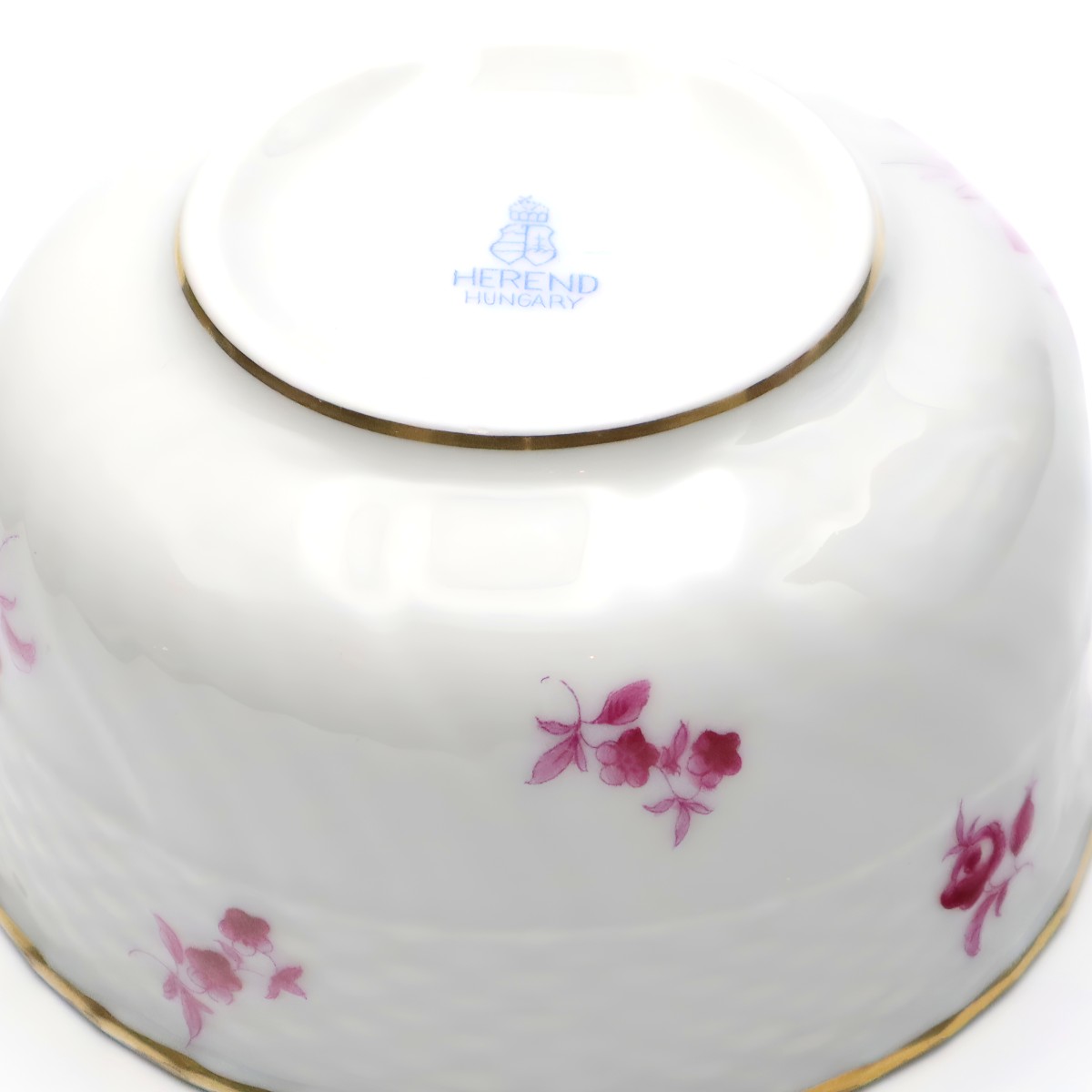 Herend Treasure Box, Porcelain Trinket Box, Nanking Bouquet Bonboniere, Hand Painted Vintage